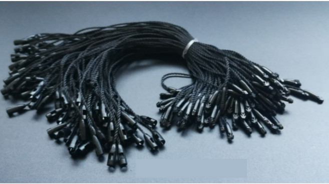 택끈 행택 택 고리 라벨 텍 의류 끈 옷 상표 가격표 택핀, 1000개, B타입12cm(블랙)