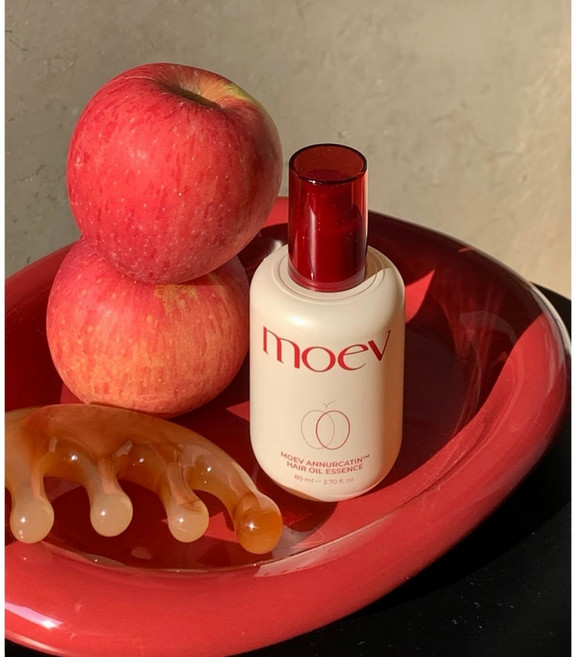 moev 蘋果多酚護髮油 精華 韓國清甜蘋果香, 1個, 髮油80ml