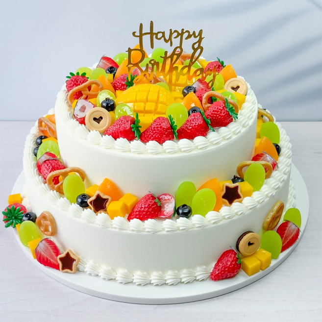 2단 모형케이크 반전 파티 소품 기념일 카페 생일 가짜 이중 웨딩 단모형케이크 돌잔치 단, 10