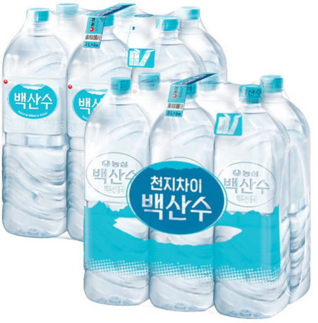 농심 백산수 생수, 24개, 2L