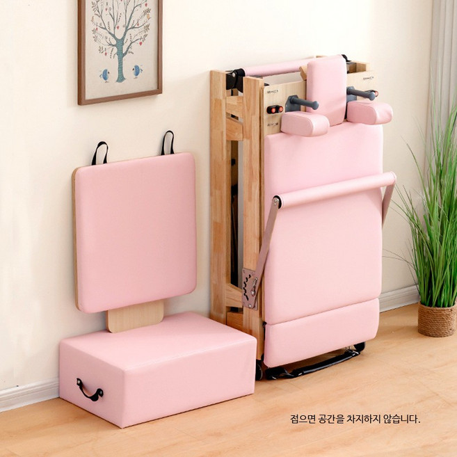 필라테스기구 트레이닝 고무 필라테스지도자 허리견인치료기 메디칼바이 필라 실내 의료소모품 전신 등펴는기구, 1개, 폴리에스터 고무나무 접이식 침대