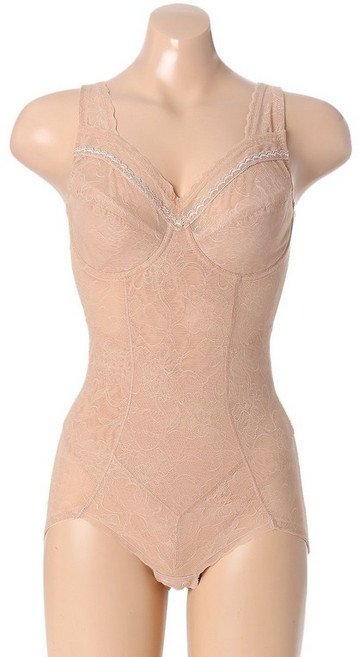 백화점 출고 75B-90D 문직 와이어 올인원 TBWAOR11BE