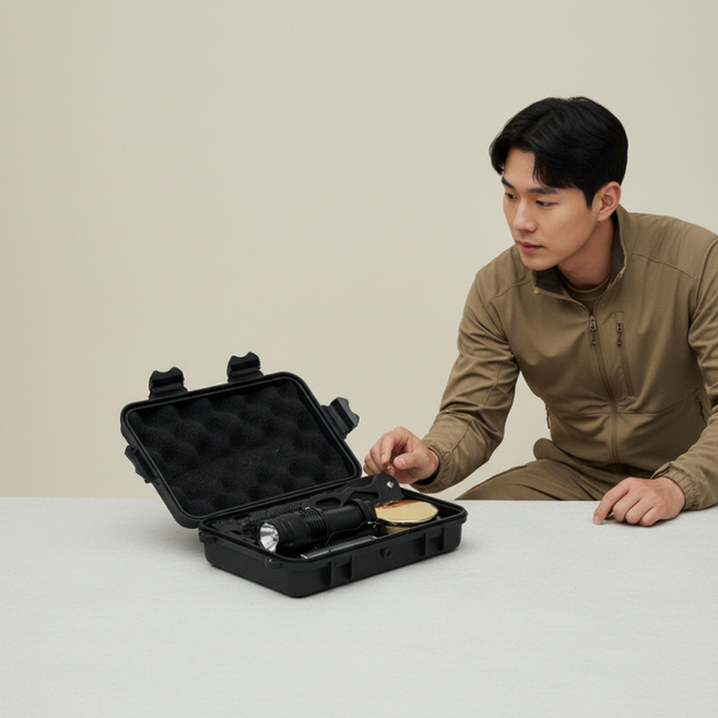 재난대비 비상용품 생존키트 8종세트 캠핑 등산 휴대용 도구함, 1개