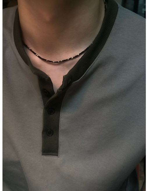 pattern beads 원석비즈 진주목걸이 목걸이 남자패션목걸이