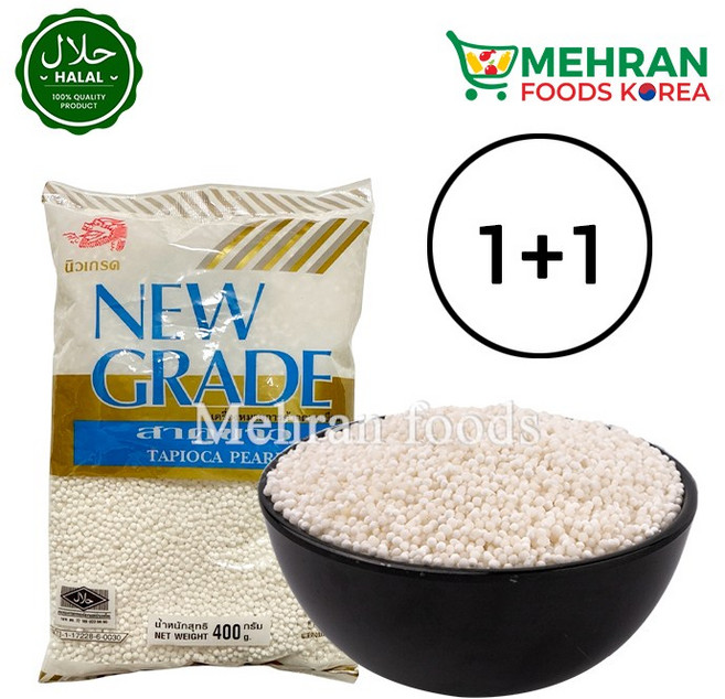 뉴그레이드 타피오카 미니 사고펄 화이트, 400g, 1개입, 2개