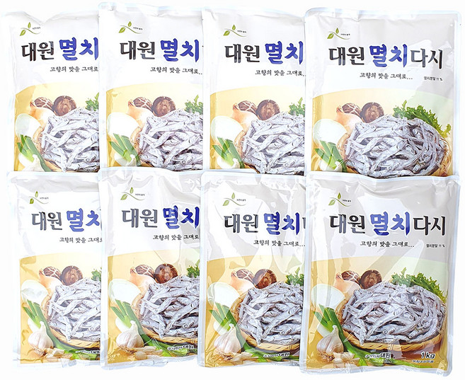 대원 멸치다시 1kg 국물용 육수용 멸치, 8개