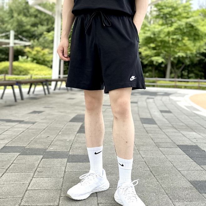 나이키 NSW 남성 반바지 면 여름 쇼츠 트레이닝복 운동복 러닝복 편안한 하의 블랙