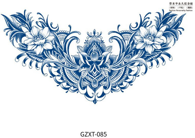 草本半永久紋身貼, 1個, GZXT-085