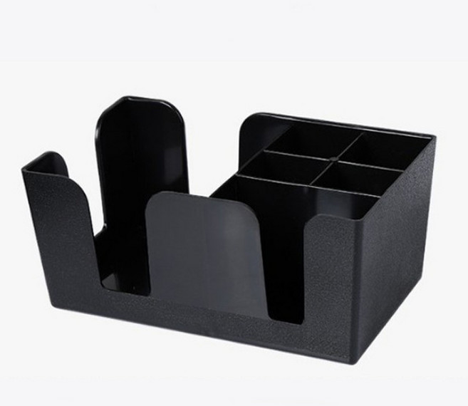 예스마켓 카페 티슈 빨대 정리 디스펜서, 블랙, 1개