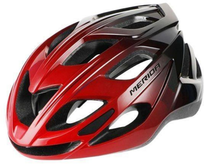 頭盔反光帶騎行自行車頭盔男款超輕裝備通風孔帽子加厚無, 1個, 紅漸黑色