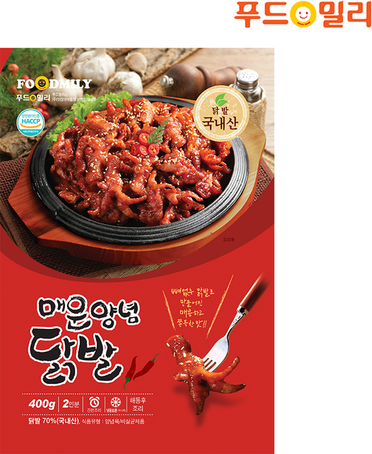 푸드밀리 매운양념닭발400g, 1개, 400g