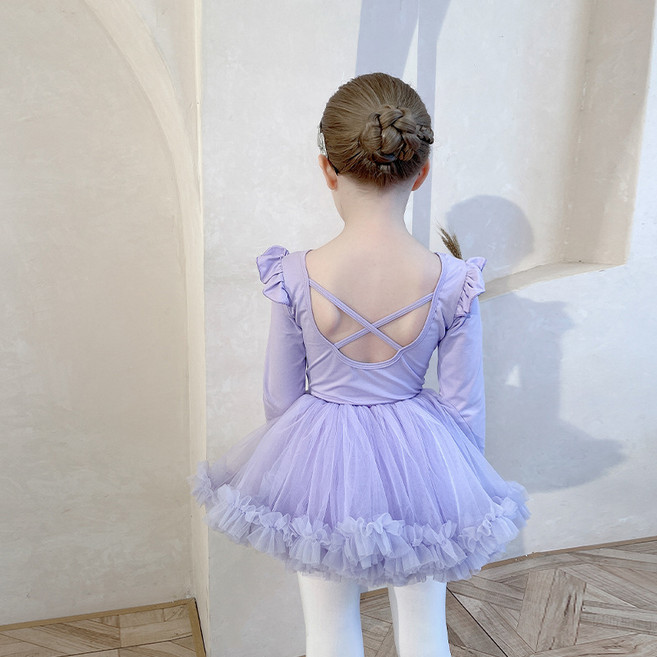 달콩슈 여아용 프릴 상의 쉬폰 하의 발레복 세트 DBC01