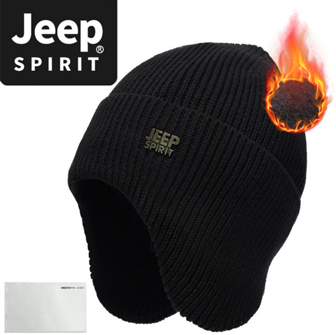 JEEP SPIRIT 캐주얼 비니모자 두꺼운면 귀 보호