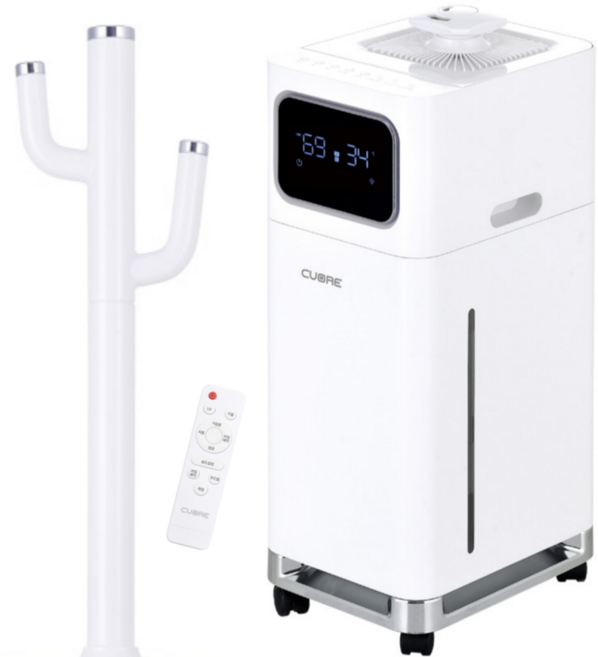 NEW 까르페 가열식 가습기 PRO 쿠오레 UV+안심살균 대용량 복합식 무드등 타워형 굴뚝 가습기 17L(전용 무선리모컨 증정), NEW 복합식가습기 PRO - 화이트