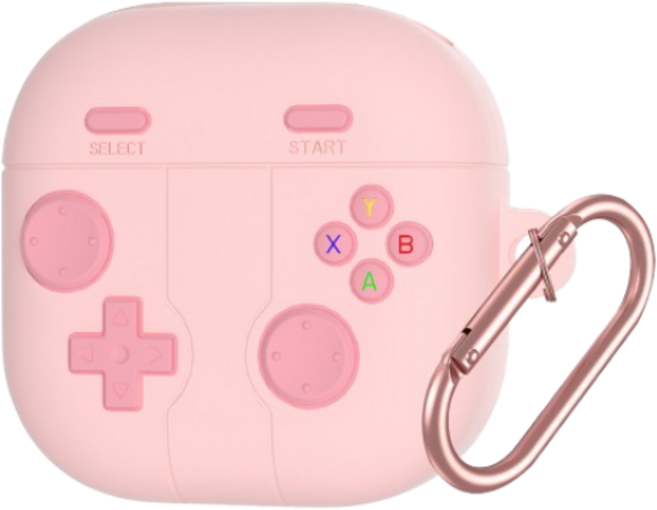 투에이비 갤럭시 버즈 실리콘 게임기 케이스, 1개, 핑크, 버즈4/버즈4 Pro