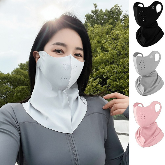 바르디(bardy) KC인증 자외선차단 스포츠 넥페이스 마스크, 1세트, 딥블랙+노블그레이+퓨어핑크