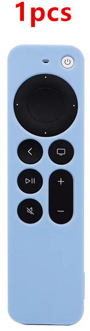 리모컨 케이스 소프트 실리콘 커버 호환 Apple 4K TV 박스 6세대 및 7세대 낙하 방지 미끄럼 방지 키트, blue* 1pcs, 03 blue