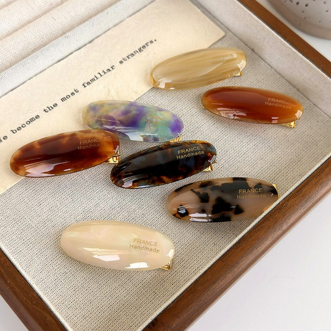 앞머리 옆머리 포인트 헤어집게핀 집게삔 타원형