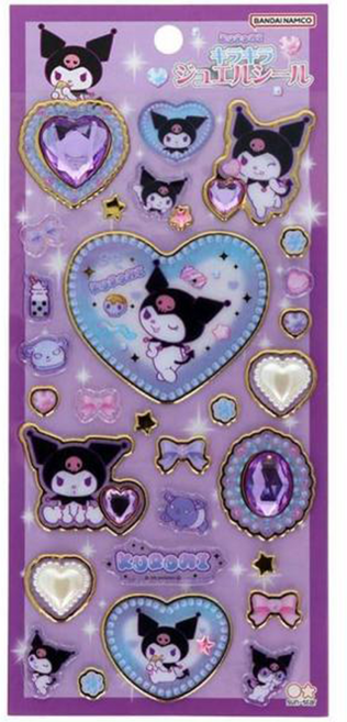 옐상 일본 정품 산리오 주얼 씰 스티커, 1개, 쿠로미