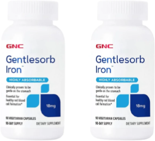 [GNC] 젠틀솔브 아이언 18 mg 90 베지캡슐 2 SET, 1개, 180정 - 쿠팡