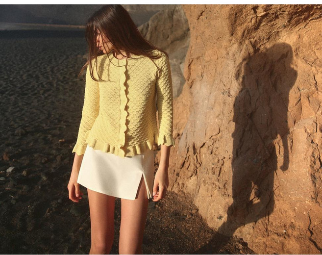 ZARA 자라 프릴 니트 가디건 3471/023 3471023