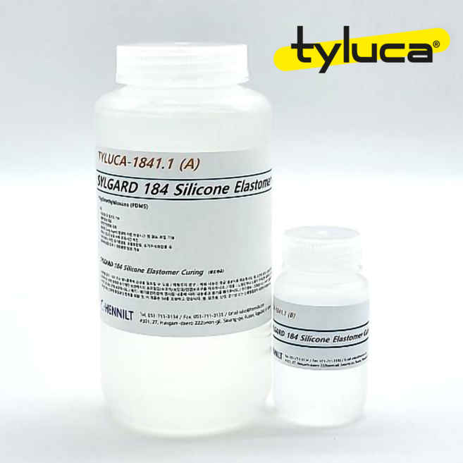 타이루카 PDMS SYLGARD 184 다우 코닝 실가드 DOW 실리콘탄성코팅 주제+경화제 1.1kg, 1세트