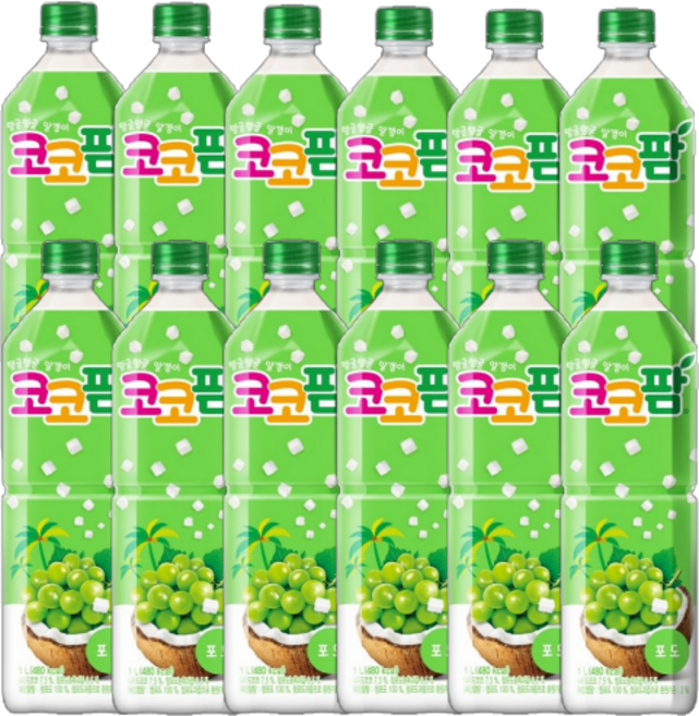 코코팜 포도 음료, 1L, 12개