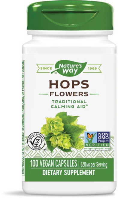Nature's Way 然萃維 啤酒花素食膠囊, 100顆, 1罐