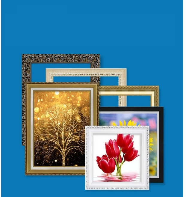 보석자수나라 중대형 보석십자수액자 주문제작 비규격 액자 26종류, 24번(웨딩블랙), 40x50cm, 세로형