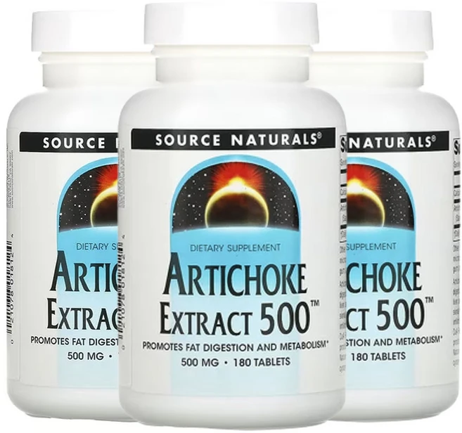 소스네츄럴스 아티초크 추출물 500 180 정, 3팩, 180정 - 쿠팡