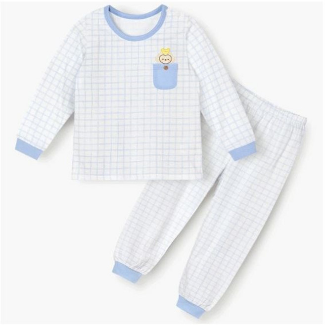 모이모이 매일입고싶은 순면 100%...블루몽키 9부 편면