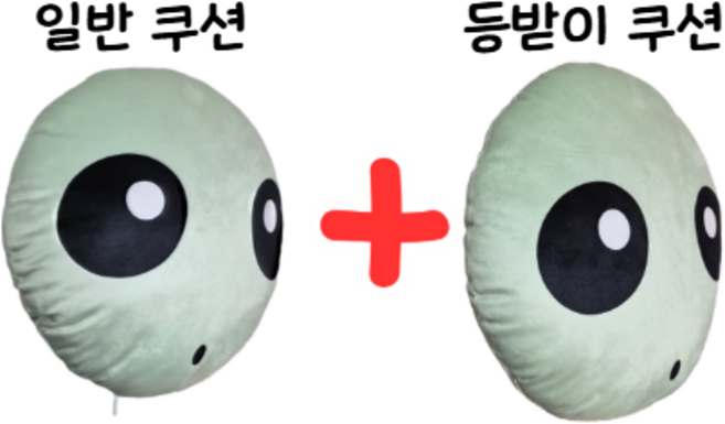 [롬니샵] 귀여운 캐릭터 울민 쿠션, 울민 쿠션 세트(일반 쿠션+등받이 쿠션)