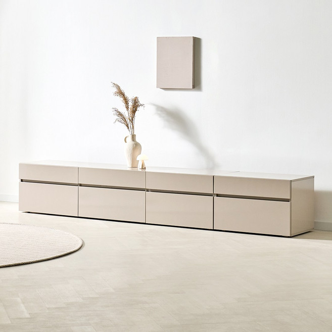 텐더 LPM 600/1200/1800 높은 거실장 티비다이 tv장 수납장, 05. 높은 거실장 세트_모카그레이