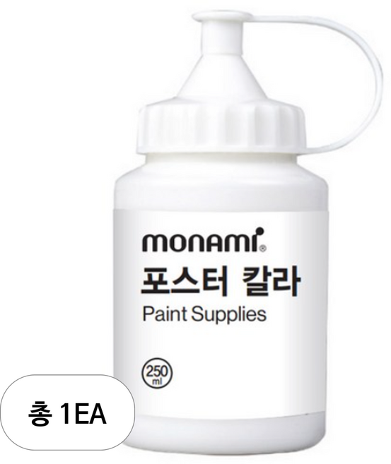 모나미 포스터 칼라 화이트, 250ml, 1색