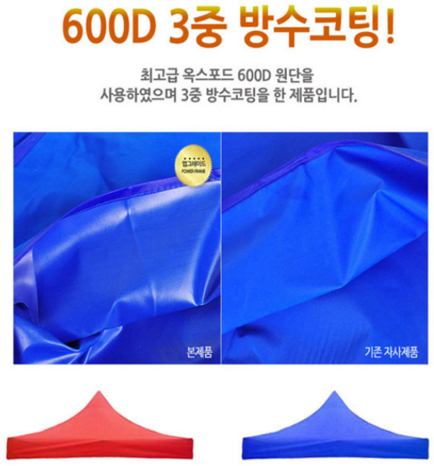 트윈스몰 천막 지붕 (단품), 천막 지붕_단품 3mx3m 블루