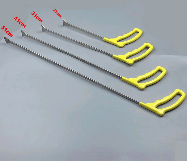 4개입 스테인리스 스틸 무통증 덴트 제거 도구 플랫 삽 자동차 문 덴트 제거기 차체 수리 도구, 01 4 PCS