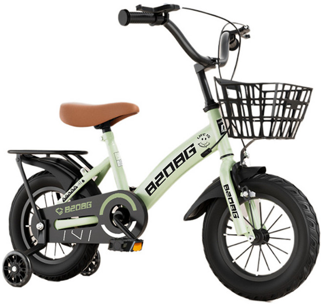 어린이 자전거 2-16세 자전거 학생 어린이 자전거 12인치 14인치 16인치 18인치 20인치, 1개, 12cm, 녹색