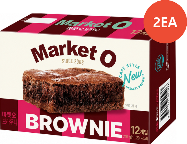 오리온 마켓오 리얼브라우니 (240G), 240g, 2개