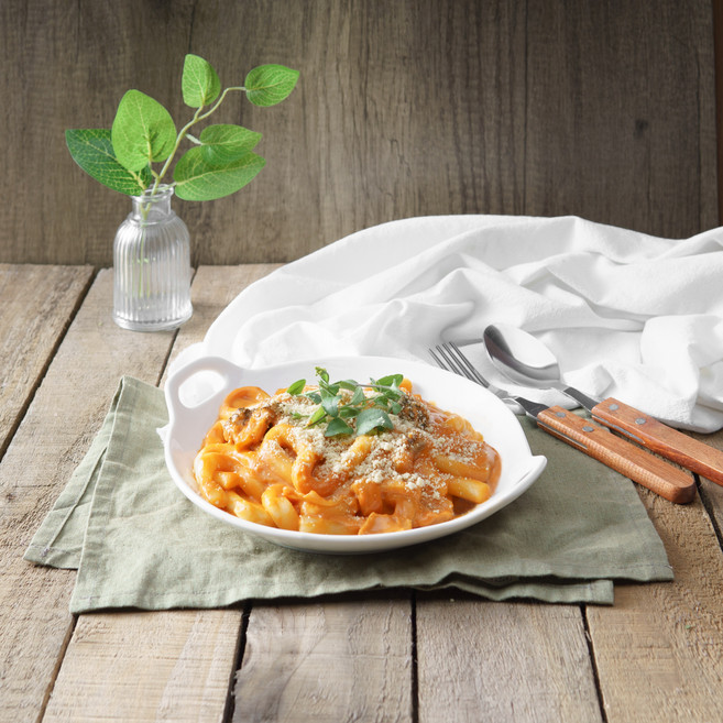 (로제떡볶이) 카우 떡볶이 업소용 캠핑용 로제 떡볶이 분말소스, 로제떡볶이 분말소스, 매운맛(계량스푼선택), 500g, 1개