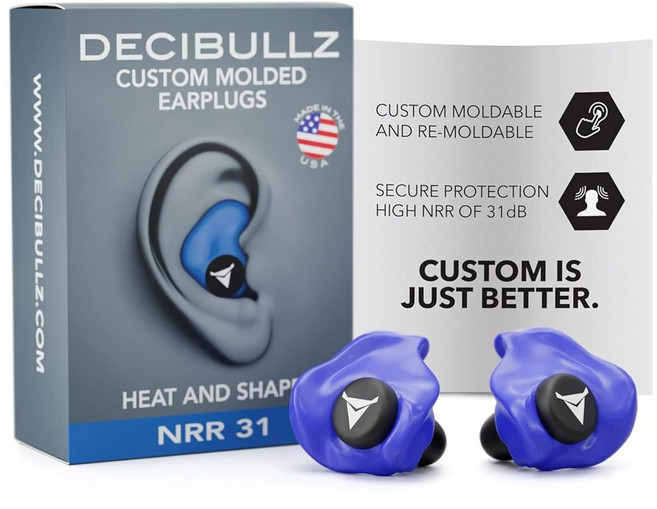 데시불즈 - 맞춤형 성형 귀마개 31dB 기능 콘서트를 및 여행 편안한 청력 작업 촬영 NRR 위한 보호, 1개
