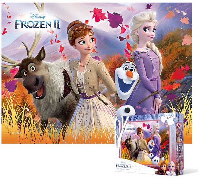 겨울왕국 2 - 낙엽 흩날리던 날 직소 퍼즐 디즈니 애니메이션 150피스, 단품, 1개
