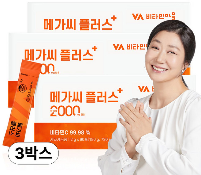 비타민마을 메가씨 플러스 비타민c 2000, 3개, 90회분