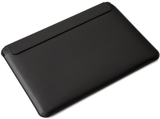 Ekeepment 레더프로 2세대 3세대 맥북 가죽 파우치 슬리브 13인치 14인치 15인치 16인치 노트북 가방 케이스, Black, 1개