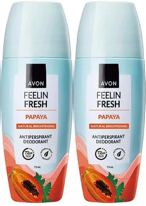 雅芳 Feelin Fresh 木瓜亮白制汗香體露 75ml, 2個