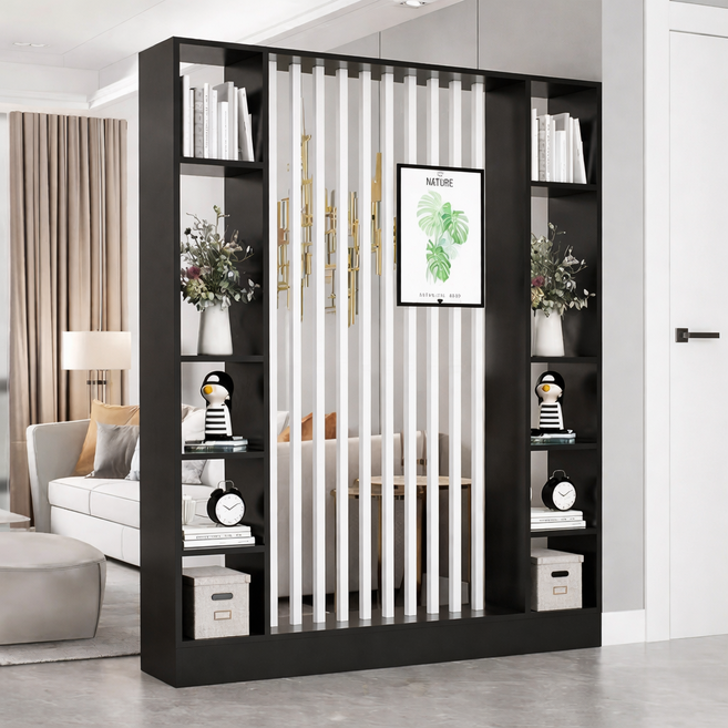모던 심플 거실 공간분리 인테리어 수납 겸용 파티션 가정용 현관 칸막이, D12