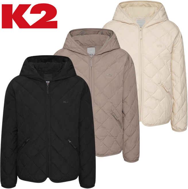 [백화점발송] K2 여성 패딩 퀼팅 후드 등산 캠핑 골프 출퇴근 따뜻한 가벼운 겨울 외출 데일리 자켓