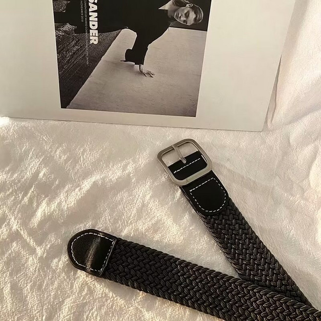 豹開之家 休閒編織免打孔腰帶 韓版百搭 男女通用 Y14