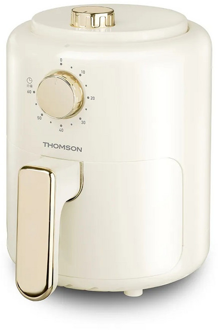 THOMSON 輕巧唯美2L氣炸鍋 復古外觀 360度熱風循環 無油健康烹飪, 奶茶色, TM-SAT28A
