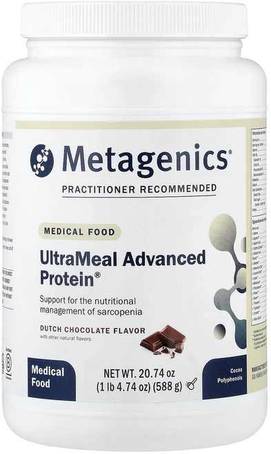 새해 건강을 선물하세요 Metagenics 의료 식품 UltraMeal Advanced Protein® 더치 초콜릿 588g(1lb 4.74oz) 특별관리진행, Metagenics의료식품UltraMealAdvance, 588g, 1개 - 쿠팡