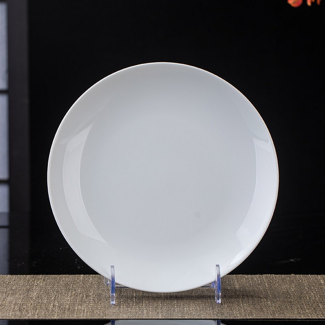 경덕진 백자 깊은 전자레인지 다이닝 건강 사용 가능 접시 세트 언더글레이즈 볶음밥 컬러풀, 8inch 접시 1개 5발 6발